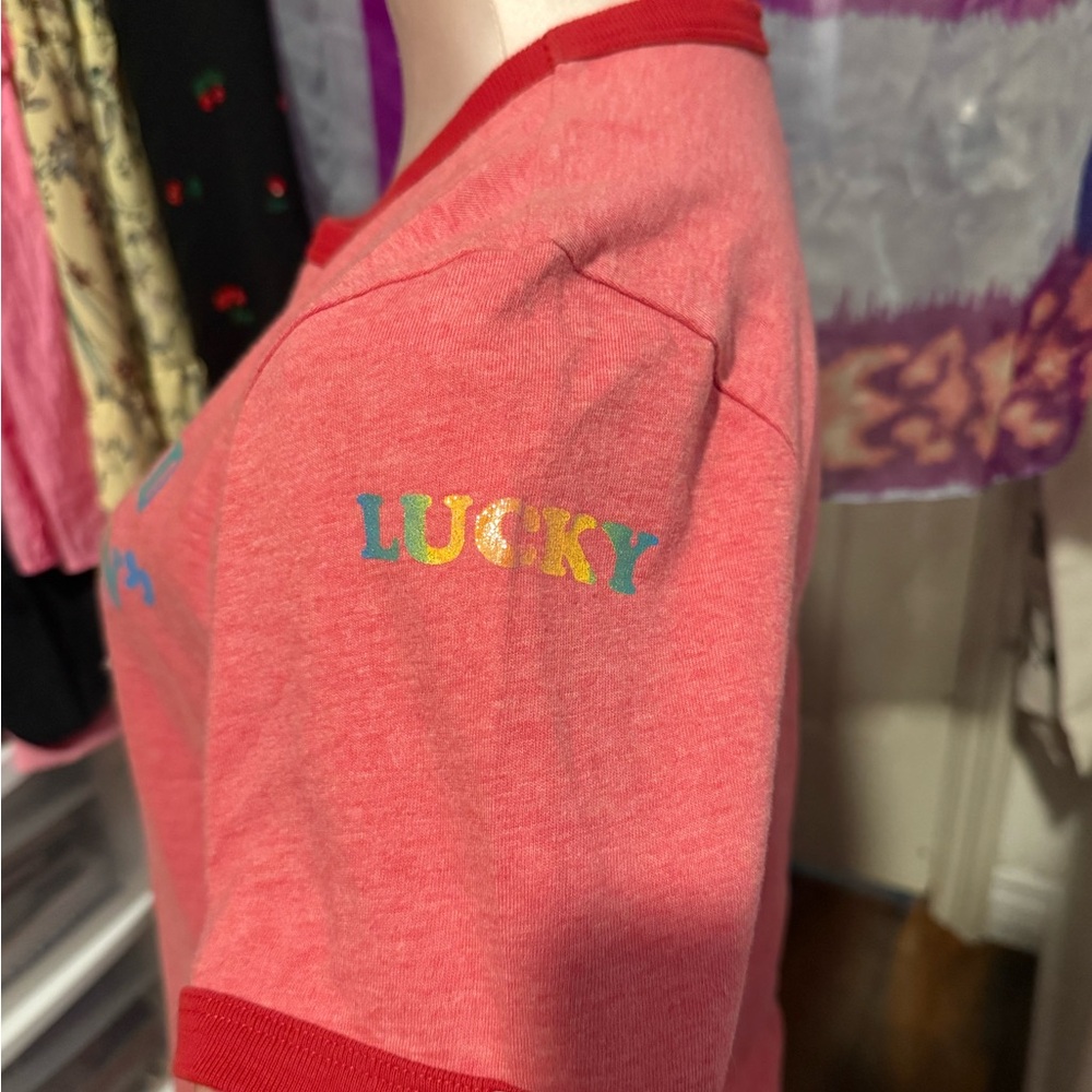 RARE HTF Lucky brand Red Ringer Tee “Spoiled Rotten” - Picture 4 of 6